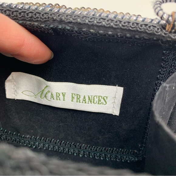 Mary Frances Bag Beaded mini evening purse blue tassel clutch art to wear - Picture 10 of 13